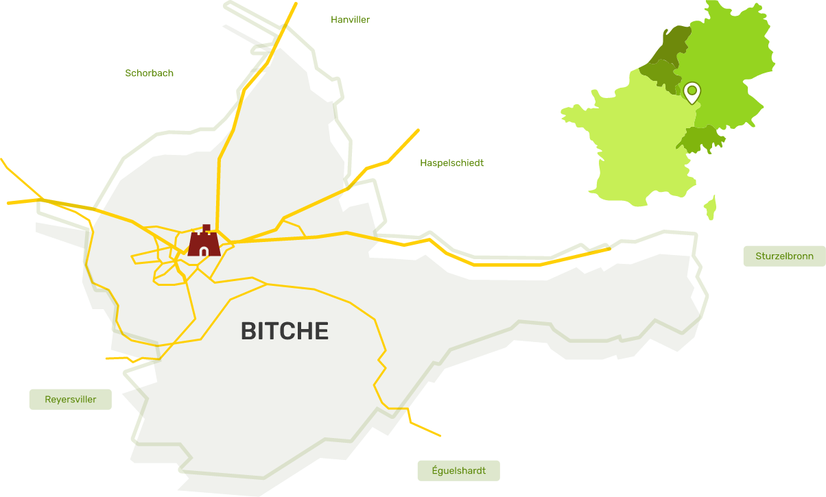 Plan de la ville de Bitche